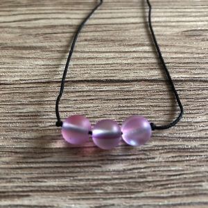 Pink moonstone choker